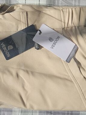 Veboon Men’s Khaki PROFLEX Pants – Cotton Flex Comfort Size 38x30